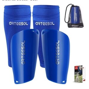 Blue Kids Soccer Shin Guards